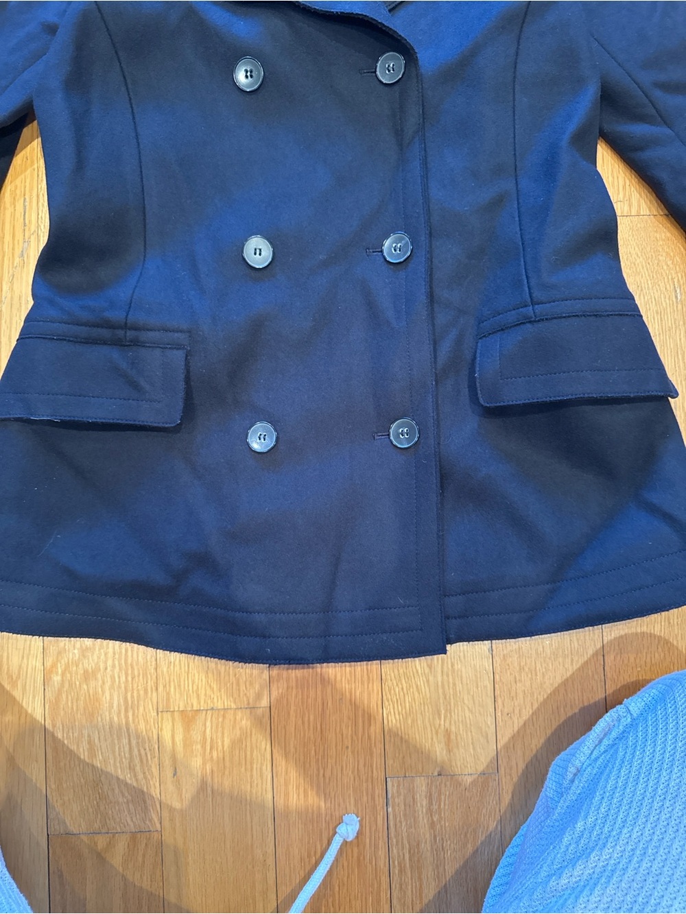 theory cashmere wool light weight peacoat - Picture 5 of 8